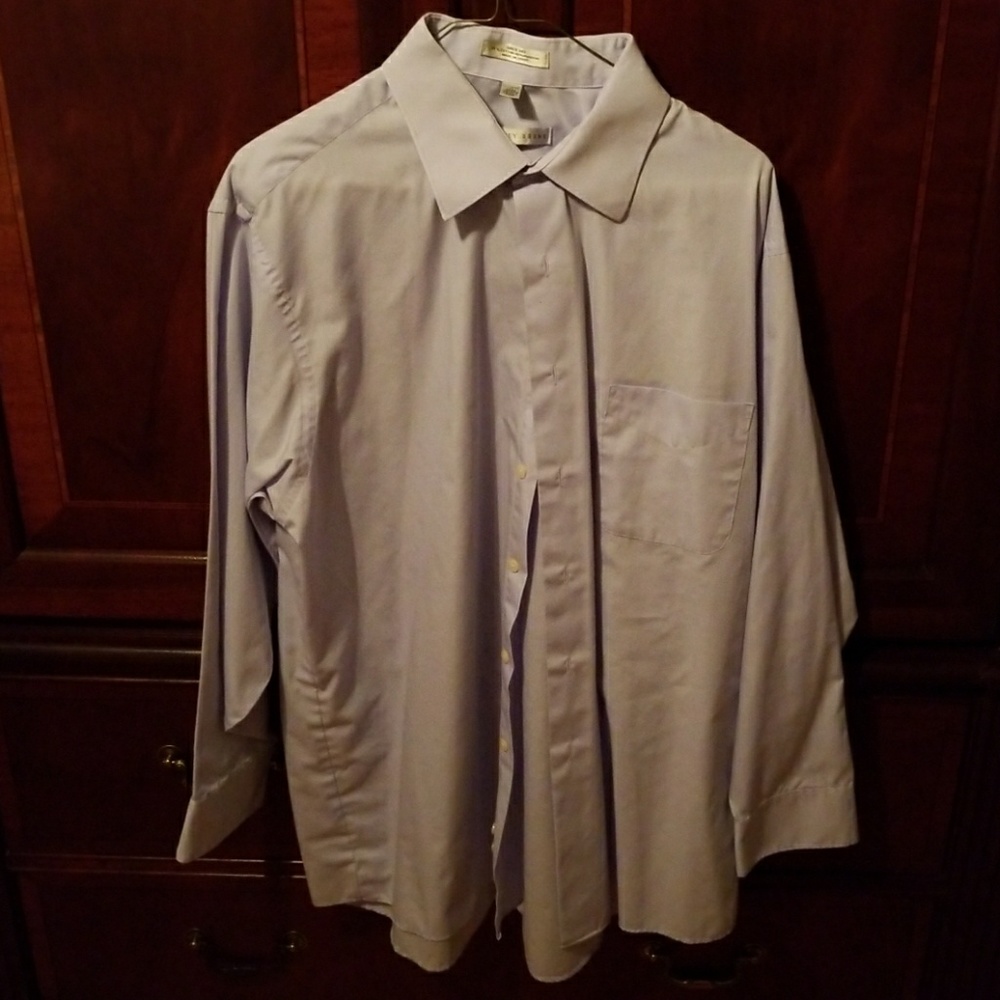 Geoffrey Beene XL Blue 17 32-33 Dress Shirt